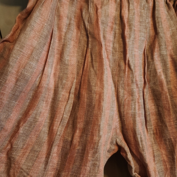 NWT Love Binetti Lagenlook 100% Linen Striped Pants Size Small - Picture 7 of 8